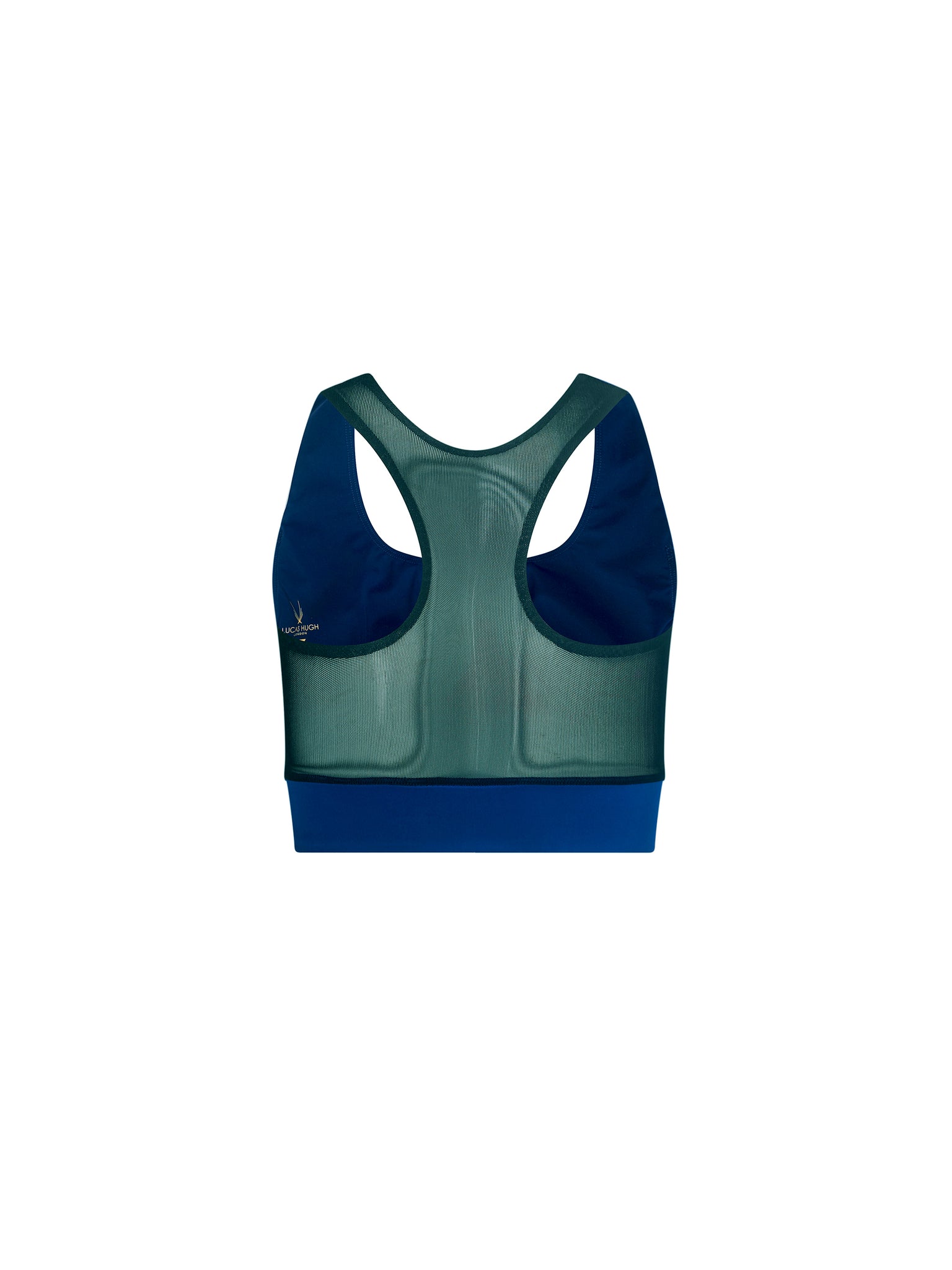 Ryca sport bra womens size large training blue Race back padded activewear
